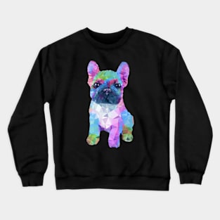 French bulldog, color polygonal 2 Crewneck Sweatshirt